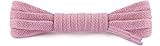 Ladeheid Qualitäts-Schnürsenkel LAMTB29 - Flach - 7 mm Breit - aus 100% Baumwolle, Reißfest, 16 Farben, 40-200 cm Länge (Rosa, 100 cm)