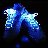 Bluelover Led Schnürsenkel Nacht Lauflicht Auf Sicherheit Shoestring Multicolor Leuchtende Schnürsenkel-Blau