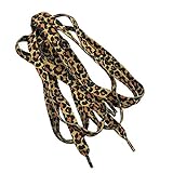Ogquaton Flat Dot Schwarz Braun Klassische Leopard Schnürsenkel Thermotransfer Polyester Gurt Leopardenmuster Praktisch