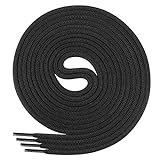 Di Ficchiano Schnürsenkel, Rundsenkel für Business- und Lederschuhe, reißfester Allroundsenkel, ø 3mm Farbe schwarz Länge 80cm