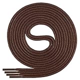 Di Ficchiano-SW-03-brown-120 gewachste runde Schnürsenkel, Schuband, Laces, Durchmesser 2-4 mm für Businessschuhe, Anzugschuhe und Lederschuhe